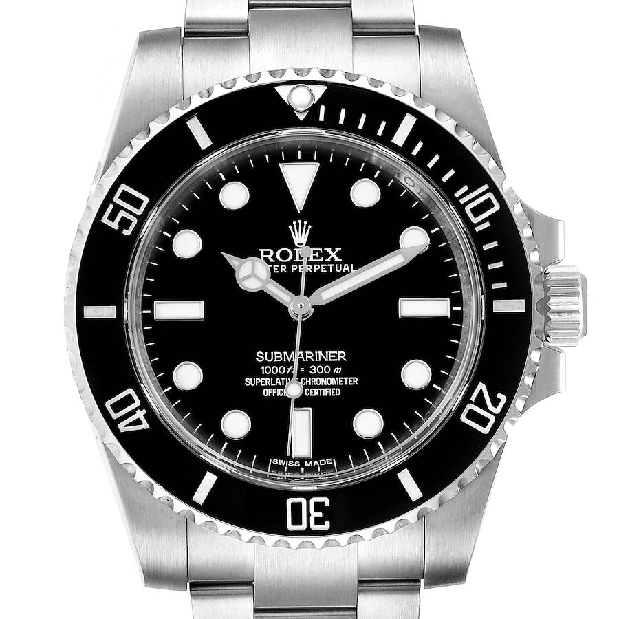 Rolex Submariner Ceramic Bezel Steel Mens Watch 114060 Box Card ...