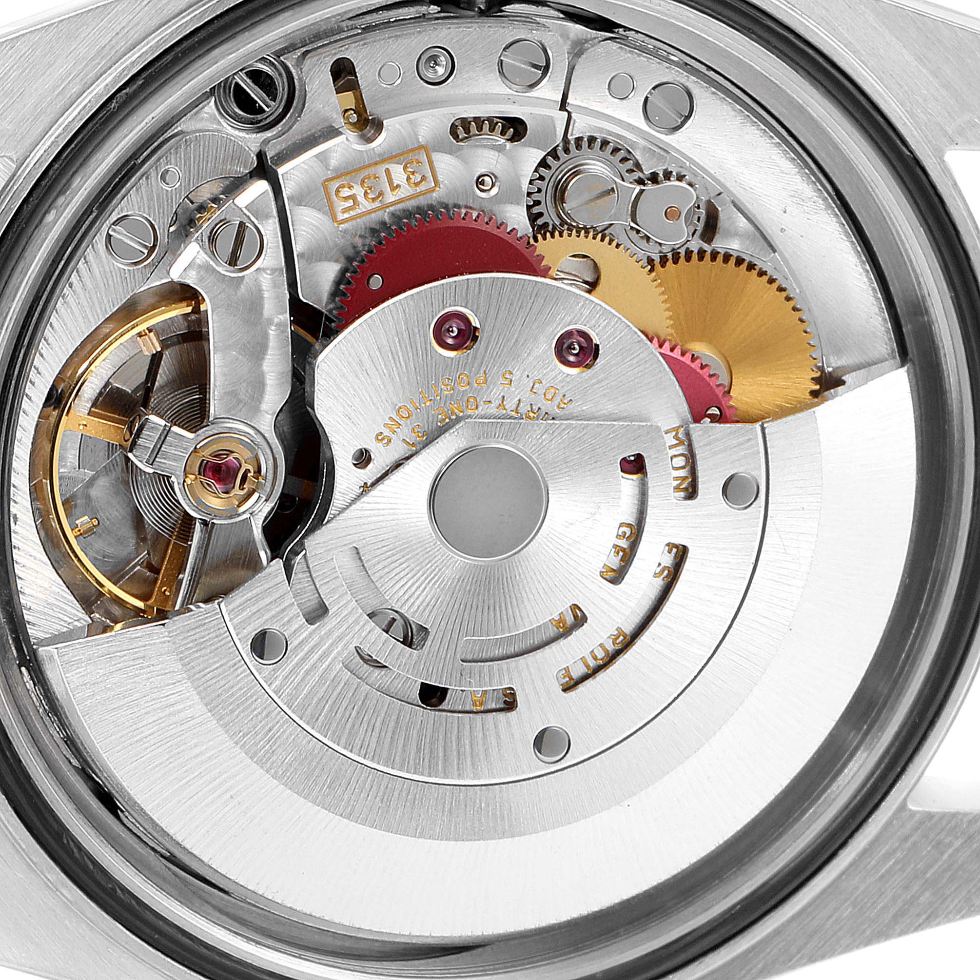 The image shows an intricate close-up of the internal mechanism of the Rolex Turn-o-Graph 16264 Men's Stainless Steel Black Dial 16264 Men's Stainless Steel Black Dial watch.