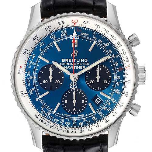Photo of Breitling Navitimer 01 Blue Dial Limited Edition Steel Mens Watch AB0121