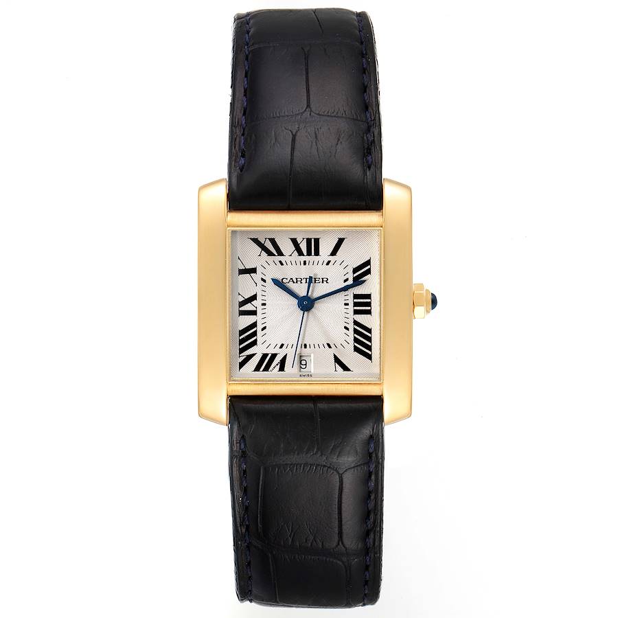 NOT FOR SALE Cartier Tank Francaise Large Yellow Gold Black