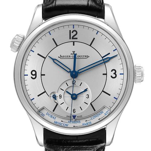 Photo of Jaeger LeCoultre Master Geographic Steel Mens Watch 176.8.92.S Q1428530 Card