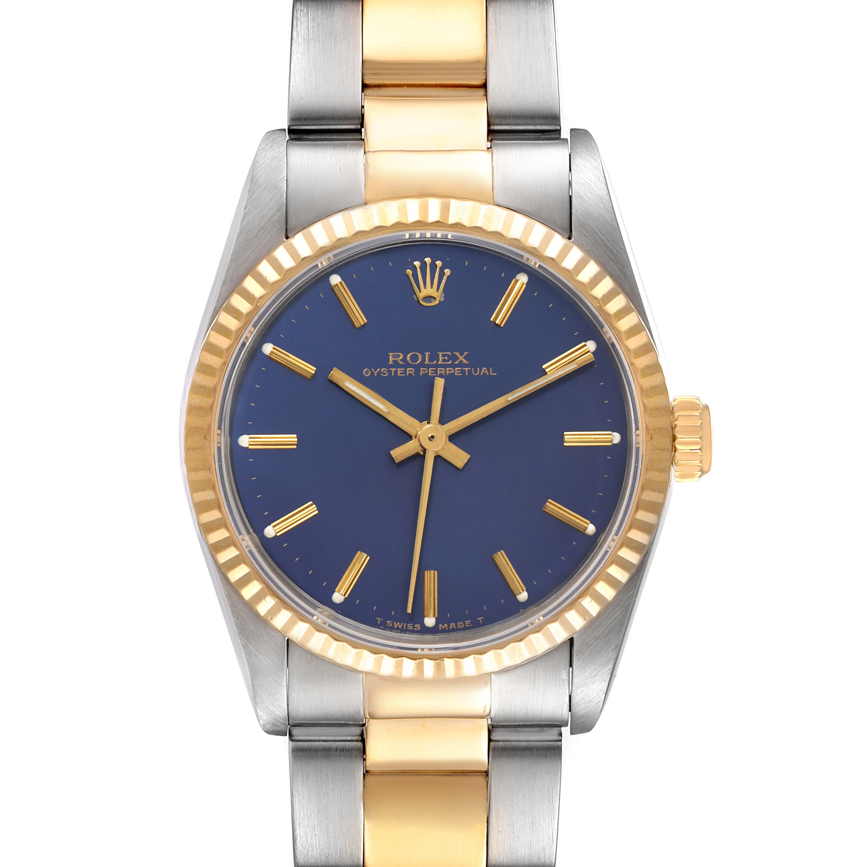 Rolex 美品 67513 18Kゴールドコンビ シャンパン 31mm 腕時計 Rolex Champagne Oyster Perpetual Watch 31mm 18K Gold Combo