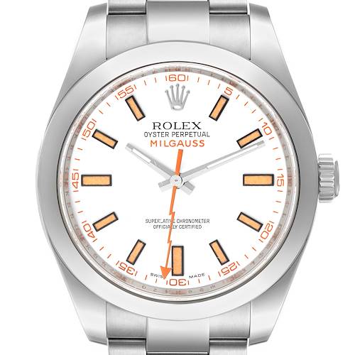 Photo of Rolex Milgauss White Dial Stainless Steel Mens Watch 116400V