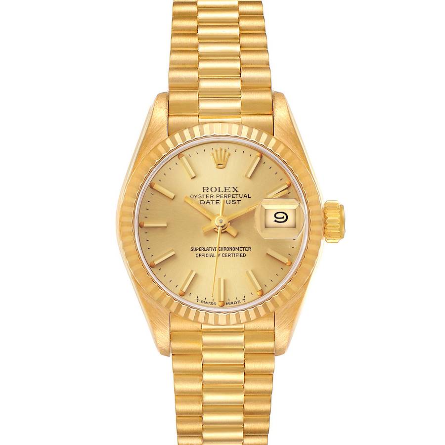 Rolex President Datejust Yellow Gold Ladies Watch 69178 SwissWatchExpo