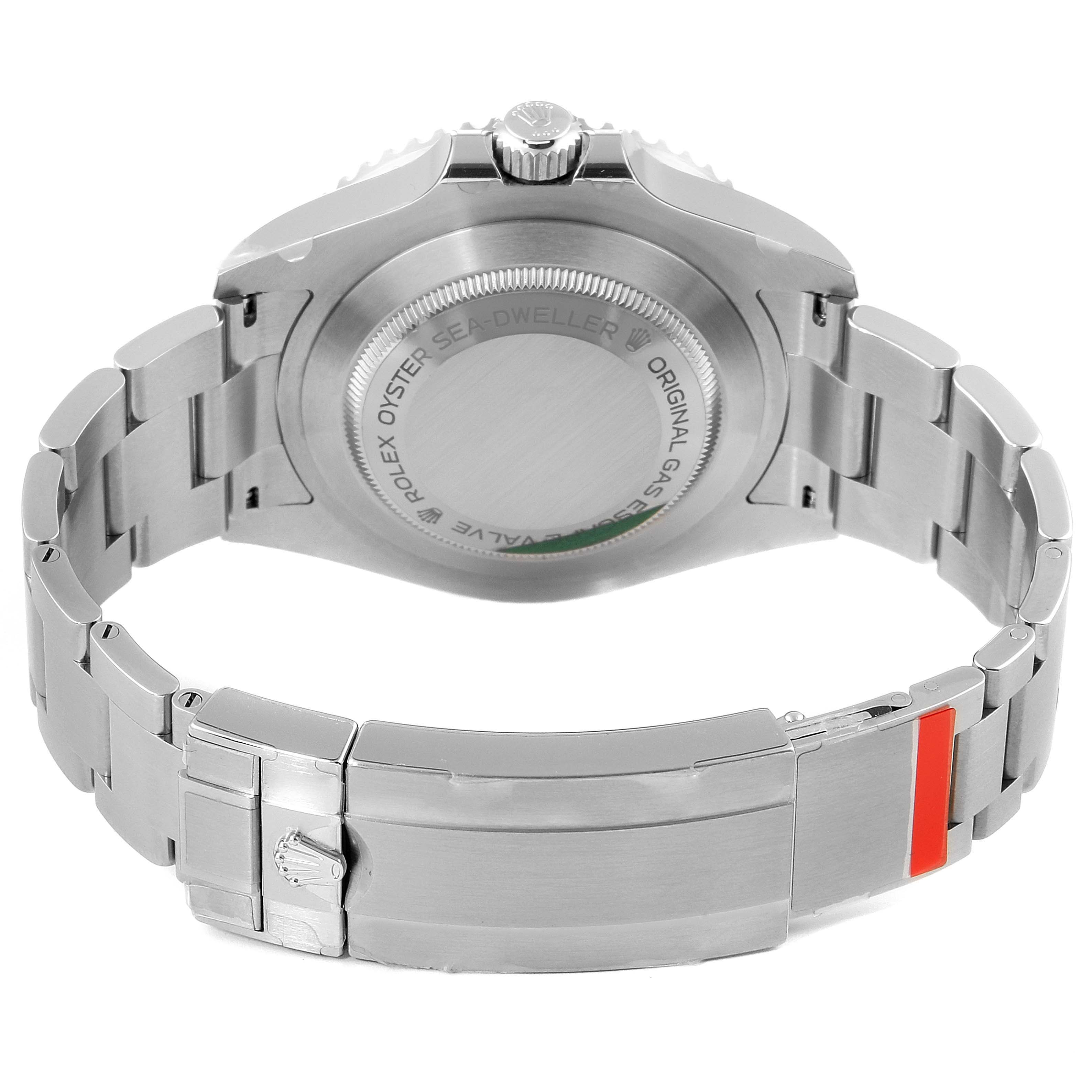 The image shows the back case and bracelet of the Rolex Sea-Dweller 126600 Men
s Stainless Steel Black Dial 126600 Men
s Stainless Steel Black Dial watch from a rear angle.