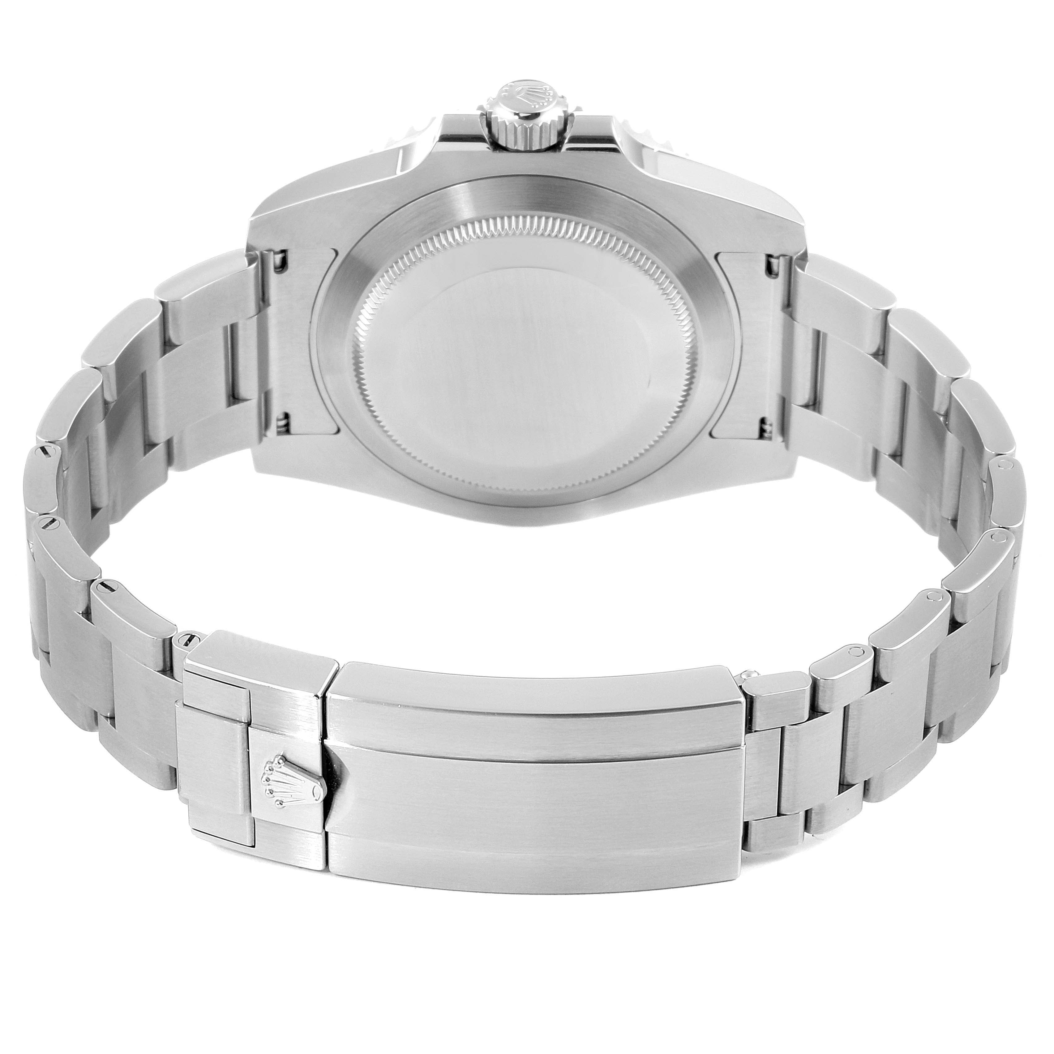 This image shows the back and clasp of a Rolex Submariner 116610 Men
s Stainless Steel Black Dial 116610 Men
s Stainless Steel Black Dial watch, focusing on the bracelet and case back.