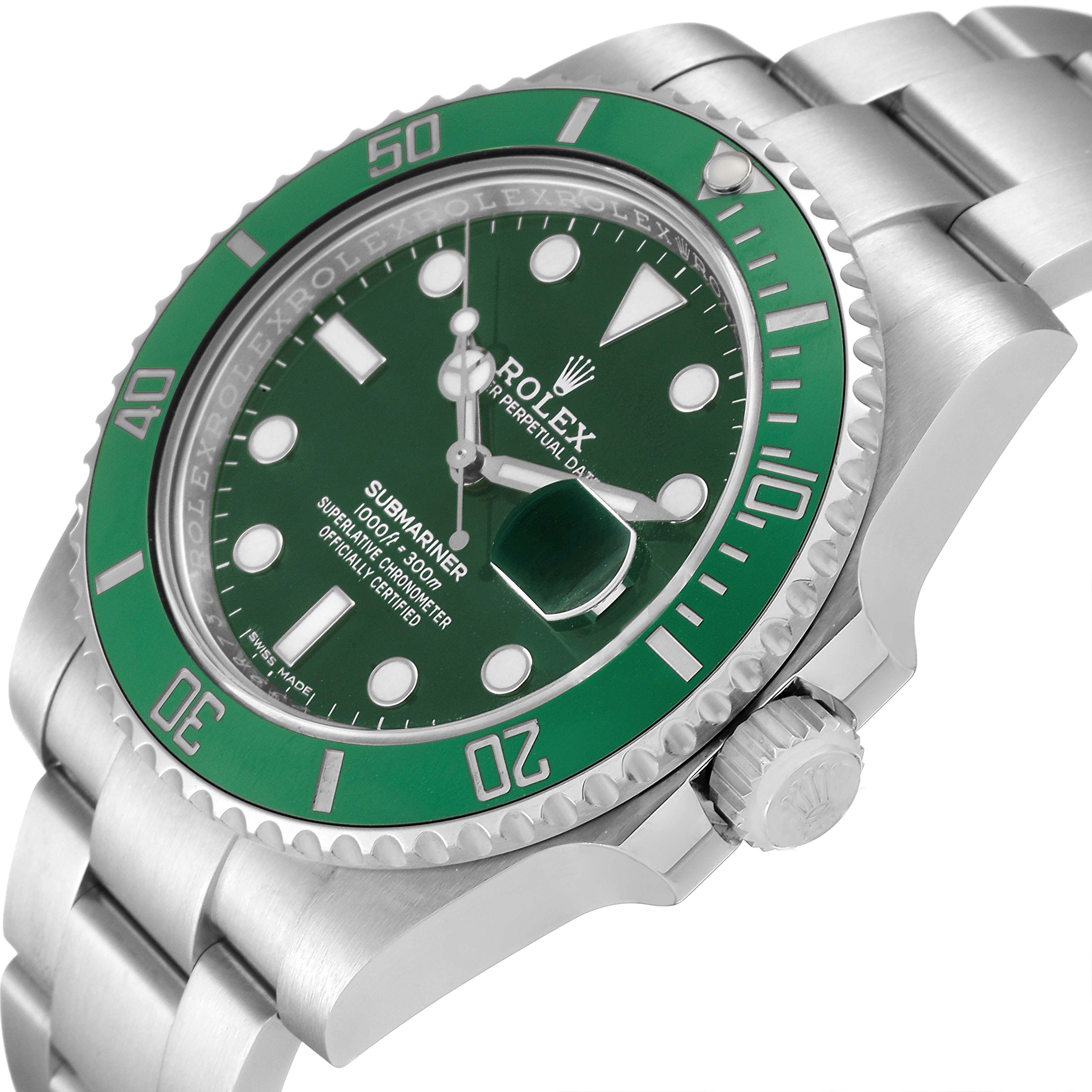 Rolex Submariner Hulk Green Dial Bezel Steel Mens Watch 116610LV Box ...