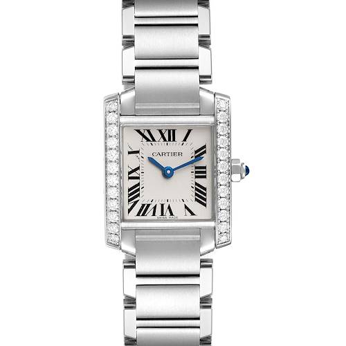 Photo of Cartier Tank Francaise Steel Silver Dial Diamond Ladies Watch W4TA0008