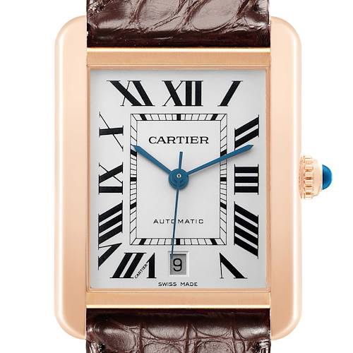 Photo of Cartier Tank Solo XL Steel Rose Gold Mens Watch W5200026