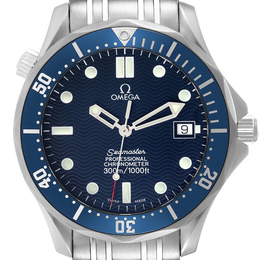 Omega Seamaster Diver 300mm Blue Dial Steel Mens Watch 2531.80.00 Card SwissWatchExpo