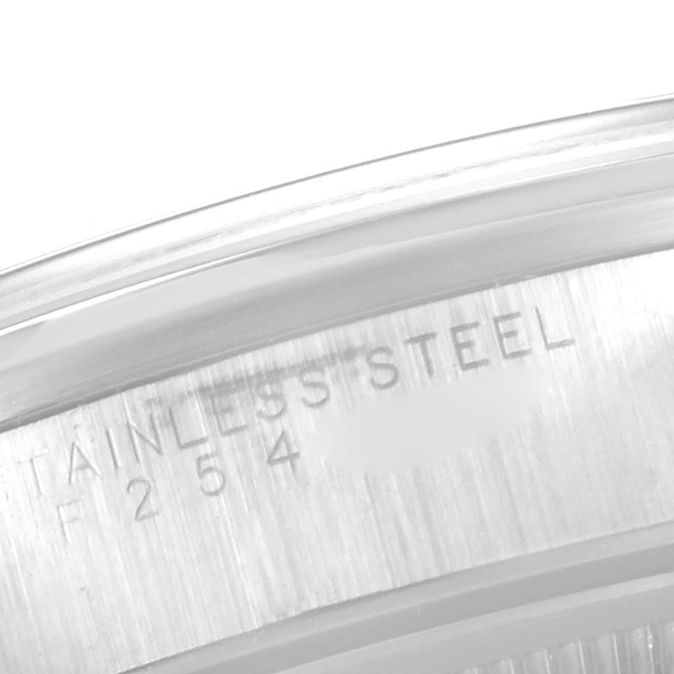 This image shows a close-up of the stainless steel engraving on the side of the Rolex Air-King 14000 Men's Stainless Steel Black Dial 14000 Men's Stainless Steel Black Dial watch case.