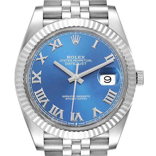 Photo of Rolex Datejust 41 Steel White Gold Blue Dial Steel Mens Watch 126334 Unworn