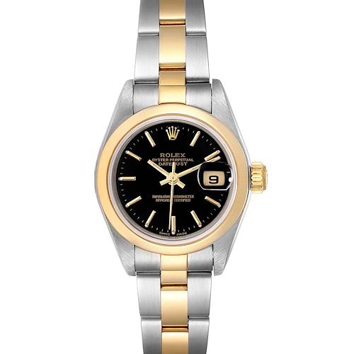 Photo of Rolex Datejust Steel 18k Yellow Gold Black Dial Ladies Watch 79163