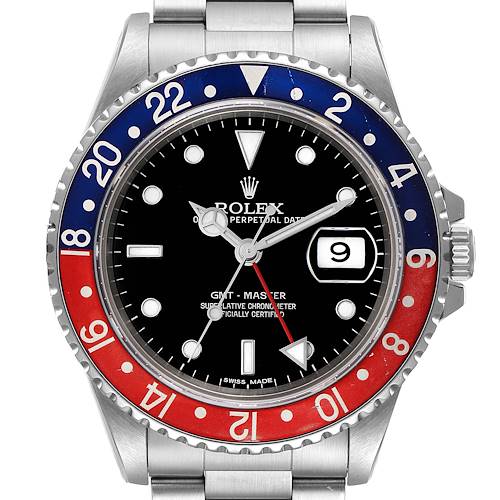 Photo of Rolex GMT Master 40mm Blue Red Pepsi Bezel Mens Watch 16700 Box Papers