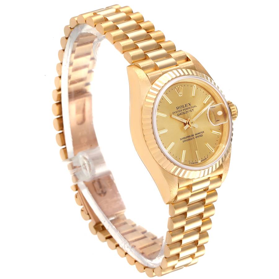 Ladies Rolex Champagne 18K Yellow Gold Diamond President Datejust 6917 –  Global Timez