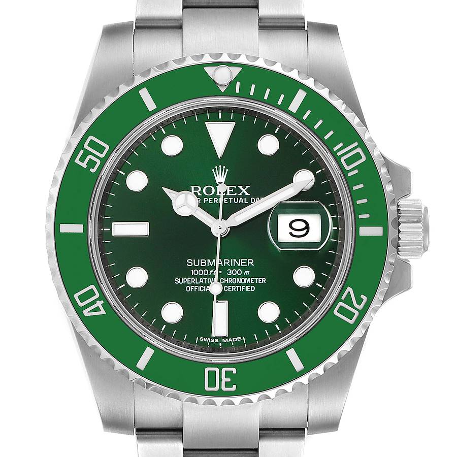 Rolex Submariner Hulk Green Dial Bezel Mens Watch 116610LV Box Card Unworn SwissWatchExpo