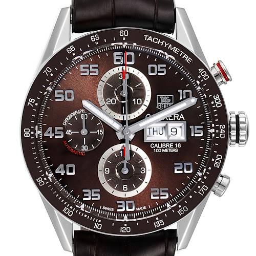 Photo of Tag Heuer Carrera Day-Date Brown Dial Automatic Mens Watch CV2A1S