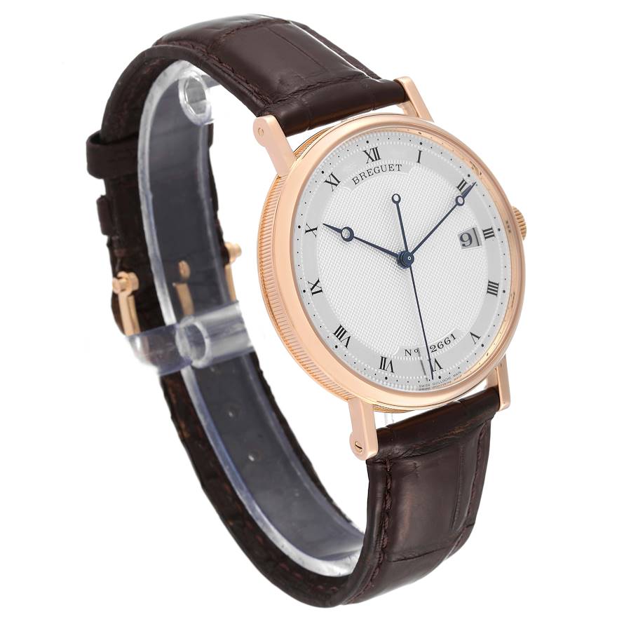 Breguet Classique Rose Gold Silver Dial Mens Watch 5177br