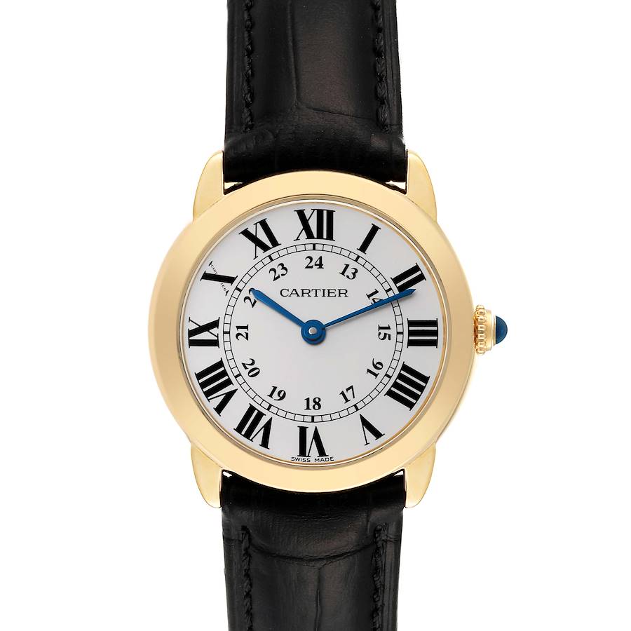Cartier Ronde Solo Small Yellow Gold Steel Ladies Watch W6700355 SwissWatchExpo