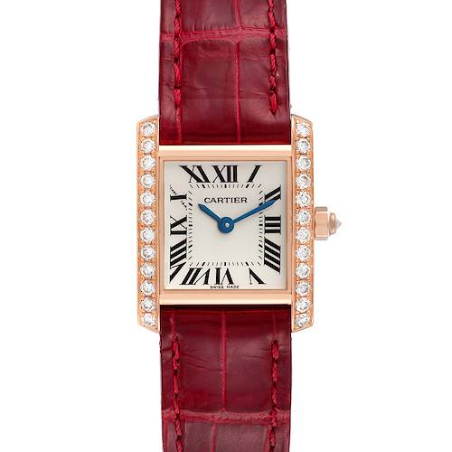 Photo of Cartier Tank Francaise Rose Gold Diamond Ladies Watch WE104531