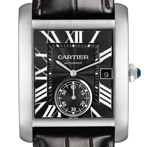 Photo of Cartier Tank MC Steel Black Dial Mens Automatic Watch W5330004