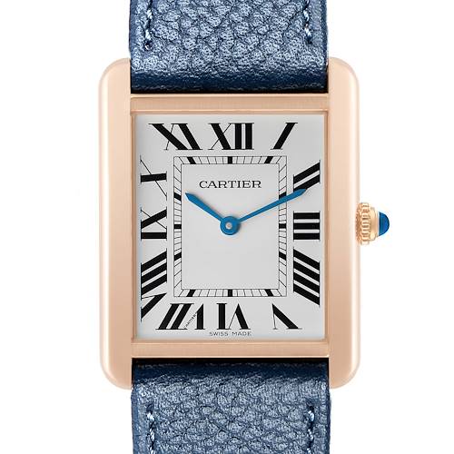 Photo of Cartier Tank Solo Large Steel Rose Gold Mens Watch W5200025