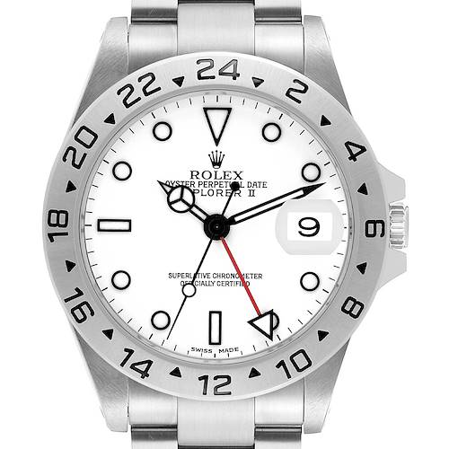 Photo of Rolex Explorer II Polar Steel White Dial Mens Watch 16570 Box Papers