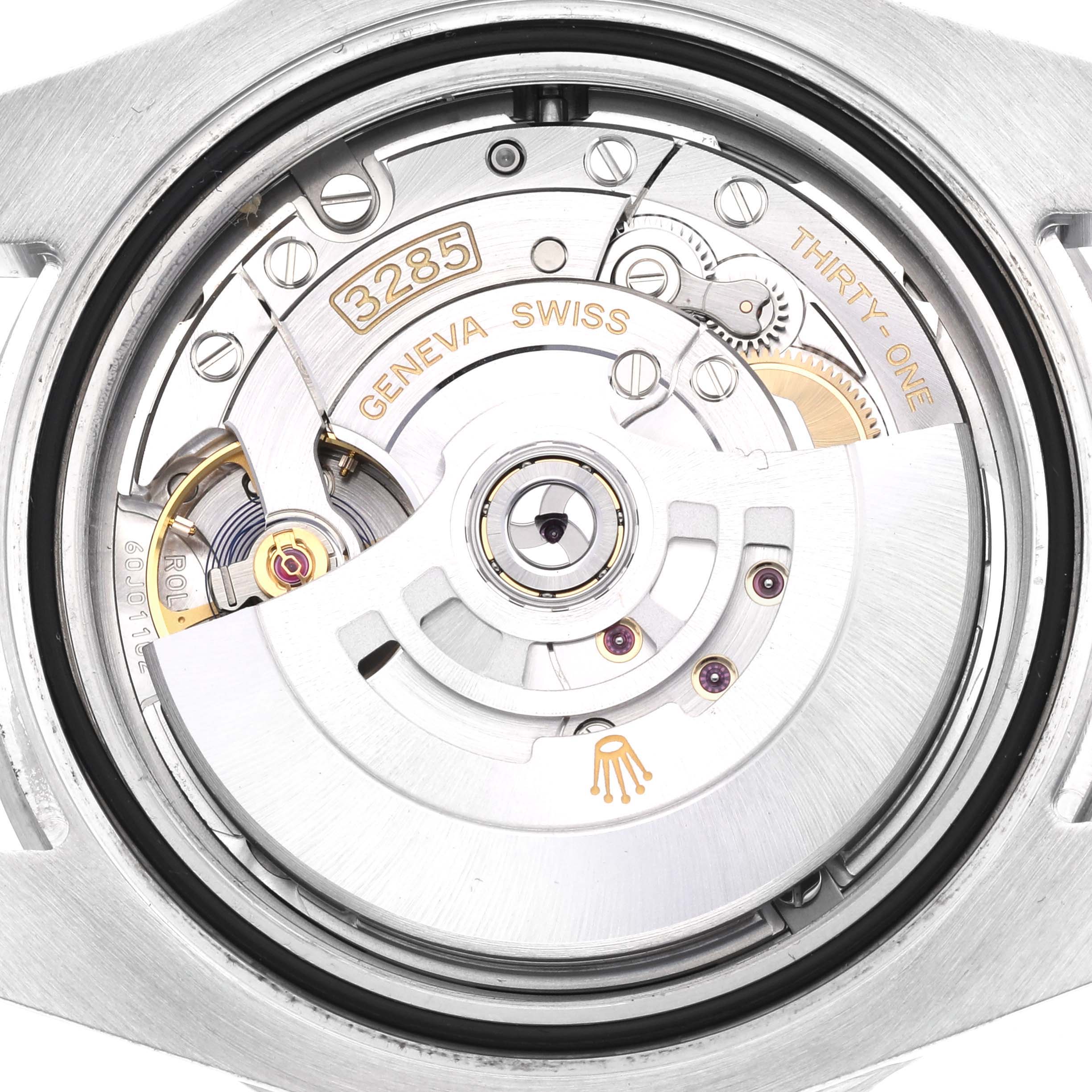 The image shows the movement mechanism of a Rolex GMT-Master 126710BLNR Men's Stainless Steel Black Dial 126710BLNR Men's Stainless Steel Black Dial watch, viewed from the back.