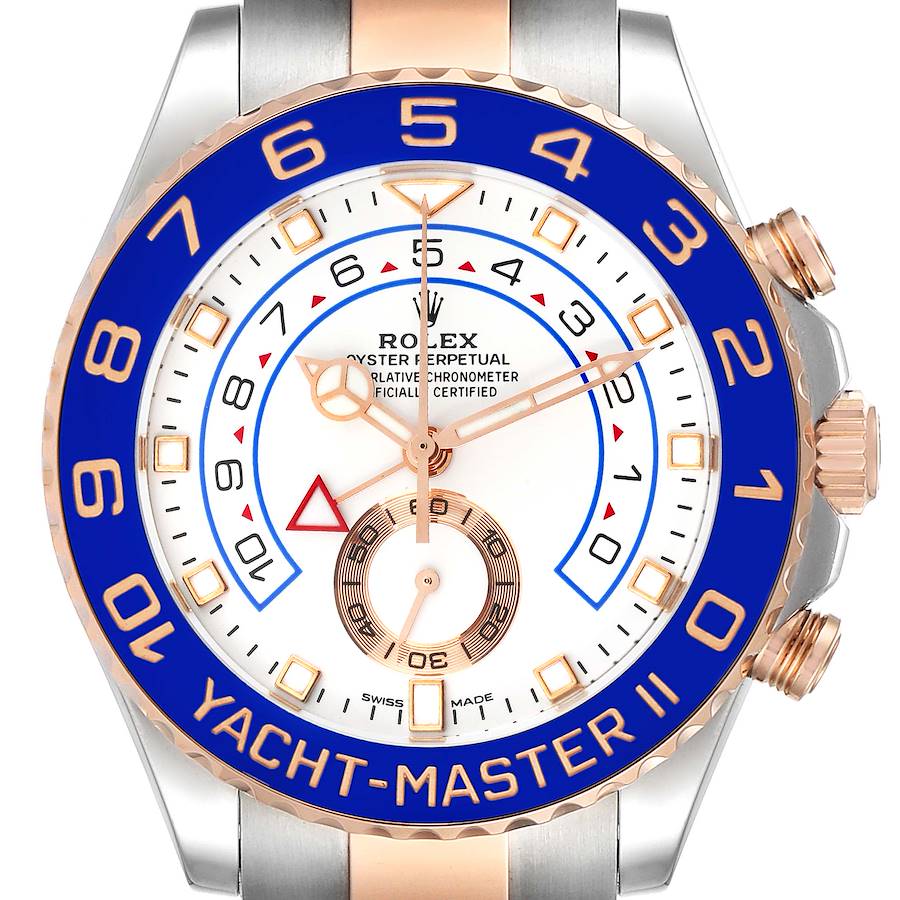 Rolex Yachtmaster II Rose Gold Steel Mens Watch 116681 SwissWatchExpo
