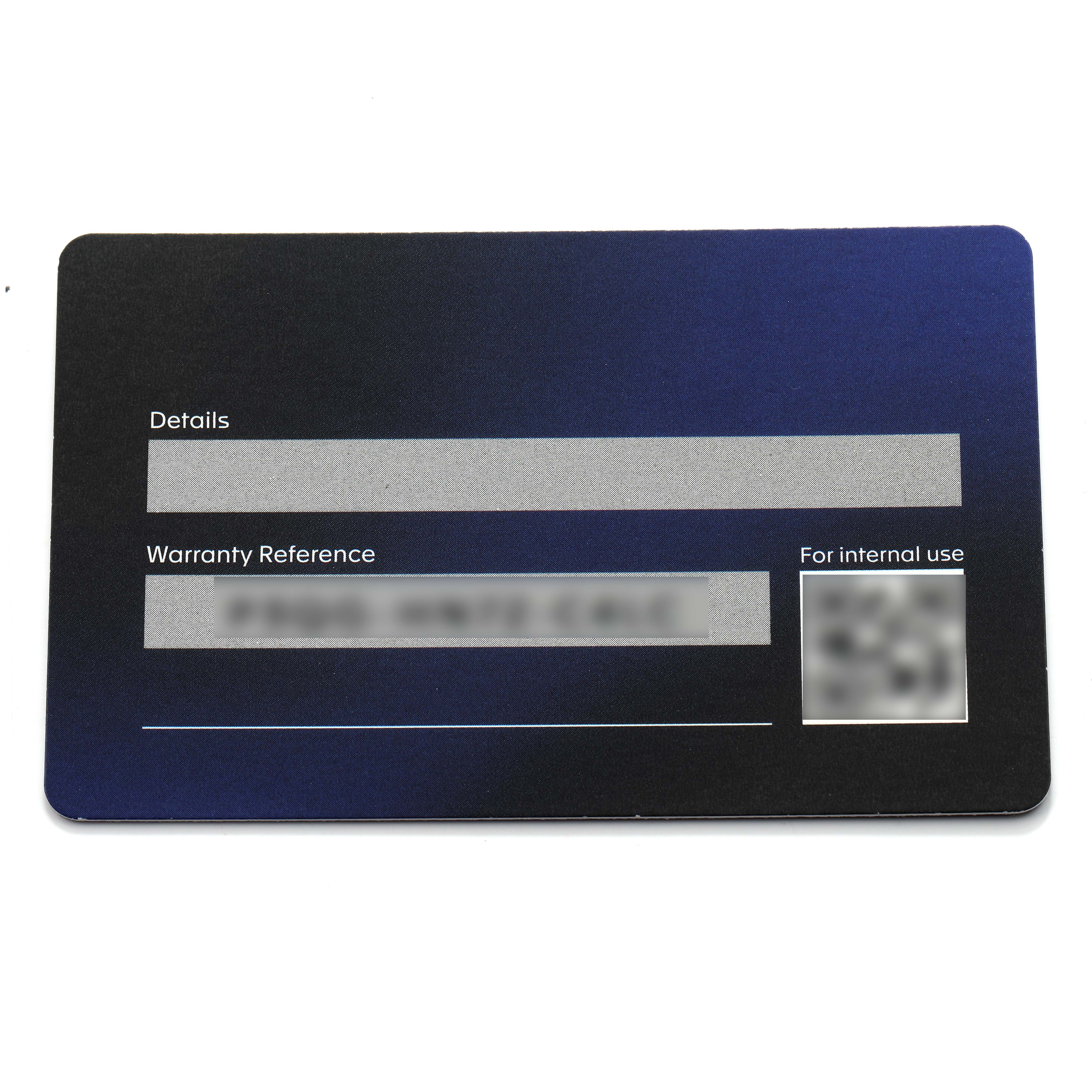 The image shows a warranty card for the Tag Heuer Monaco CBL2188.FT6261 Men's Titanium Blue Dial model.