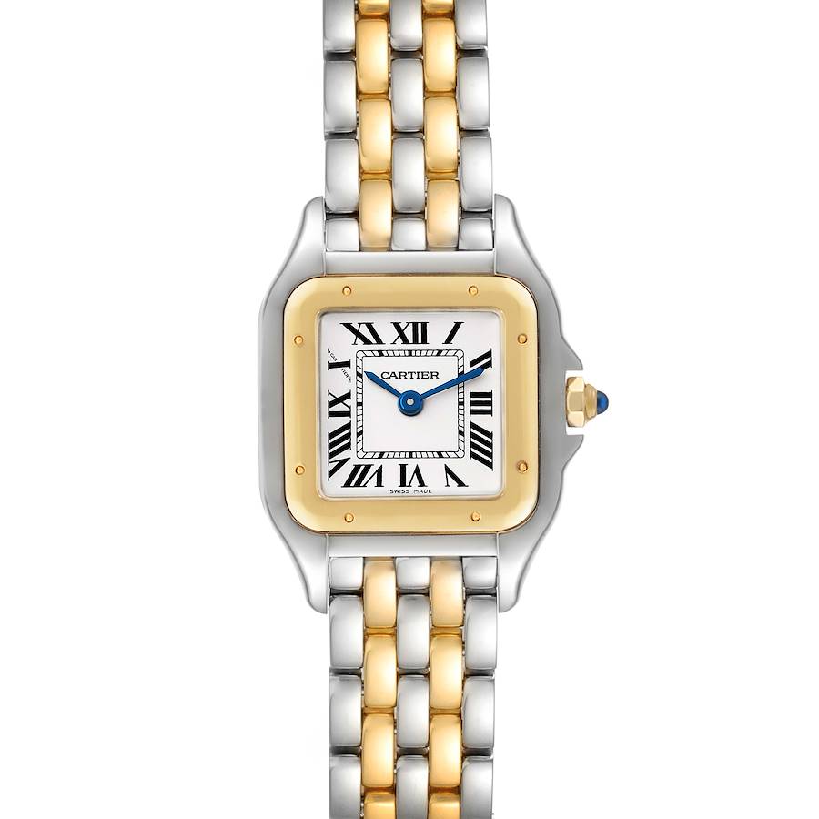 Cartier Panthere Steel Yellow Gold 2 Row Ladies Watch W2PN0006 SwissWatchExpo