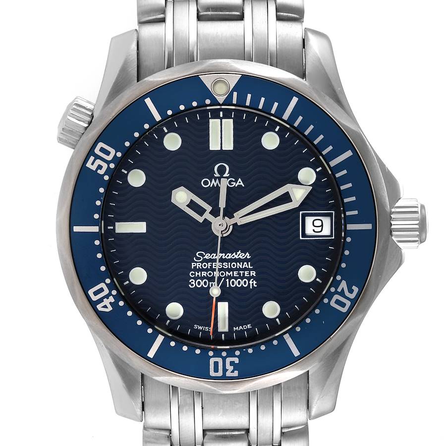 Omega Seamaster Midsize 36mm Blue Dial Steel Mens Watch 2551.80.00 Box Card SwissWatchExpo