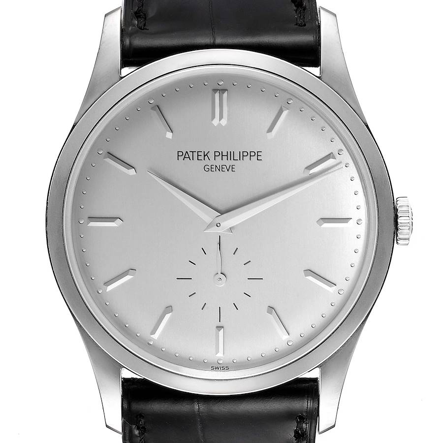 Patek Philippe Calatrava 18k White Gold Mechanical Mens Watch 5196 Unworn SwissWatchExpo