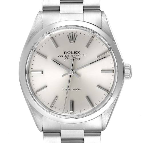 Photo of Rolex Air King Vintage Stainless Steel Silver Dial Mens Watch 5500