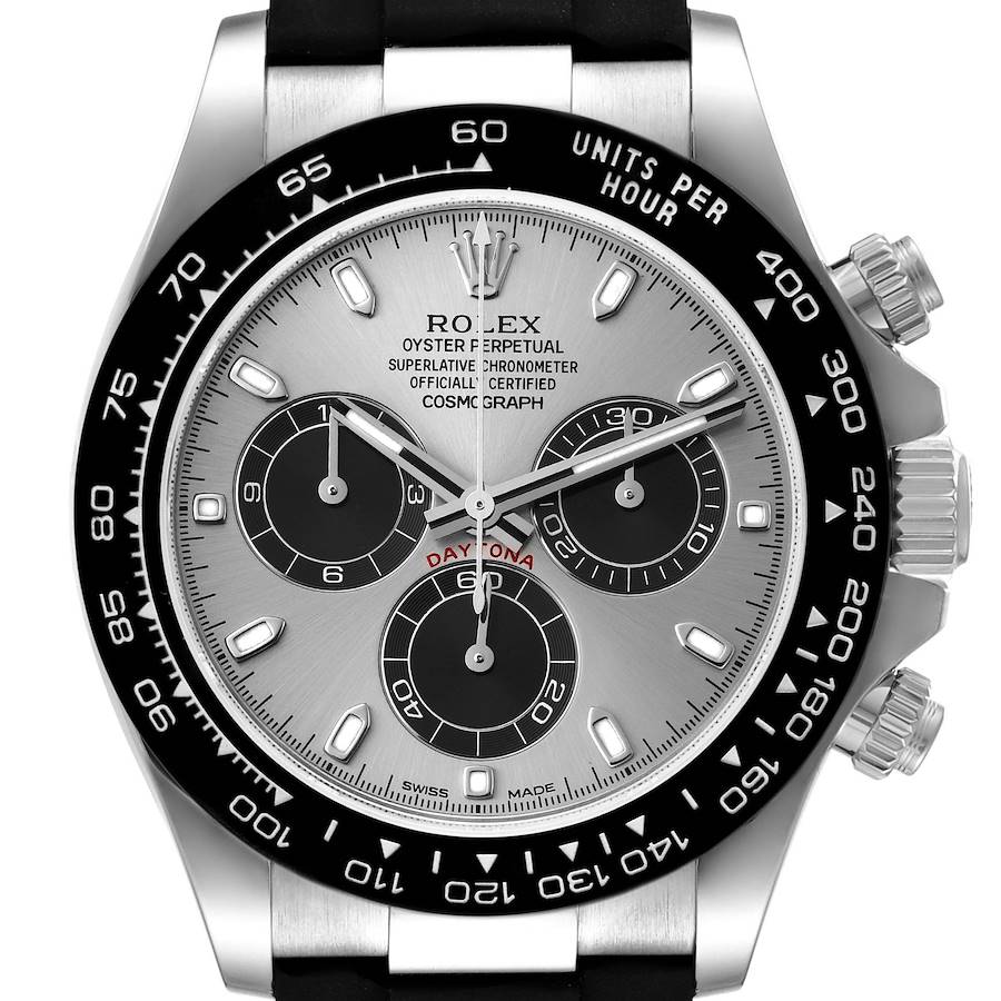 Rolex Cosmograph Daytona White Gold Grey Dial Mens Watch 116519 Unworn SwissWatchExpo