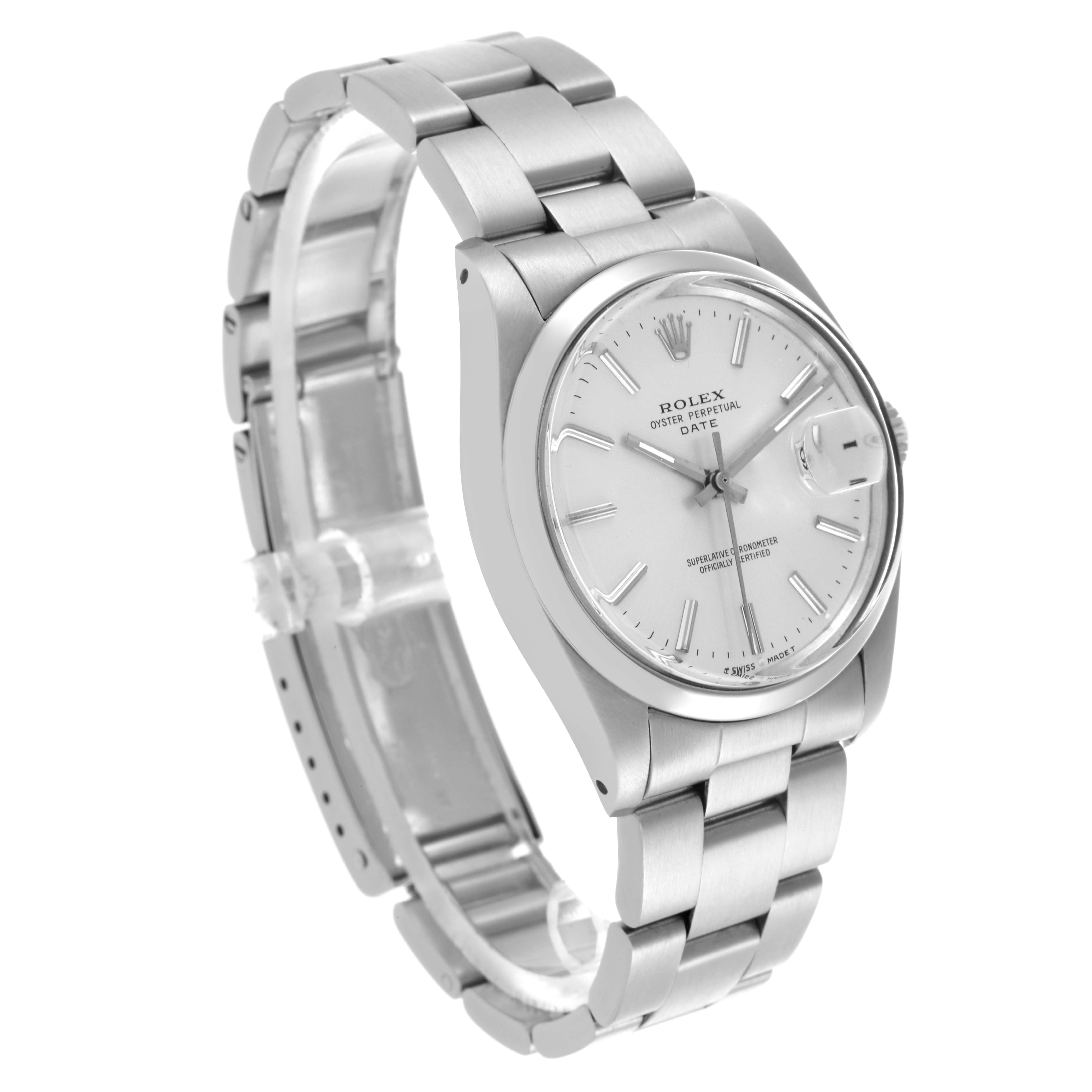 The Rolex Vintage Collection 15000 Men's Stainless Steel Silver Dial 15000 Men's Stainless Steel Silver Dial watch is shown at a three-quarter angle, displaying the face, bezel, and bracelet.