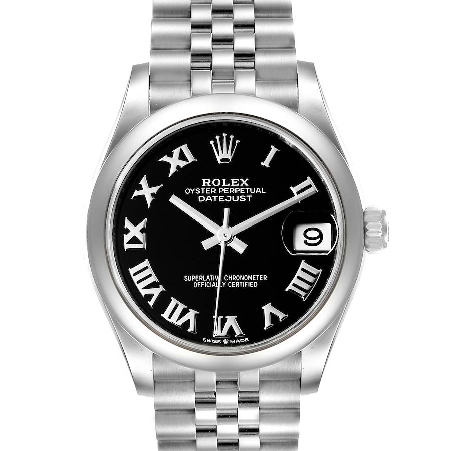 Rolex Datejust 31mm Midsize Black Dial Steel Ladies Watch 278240 Unworn SwissWatchExpo