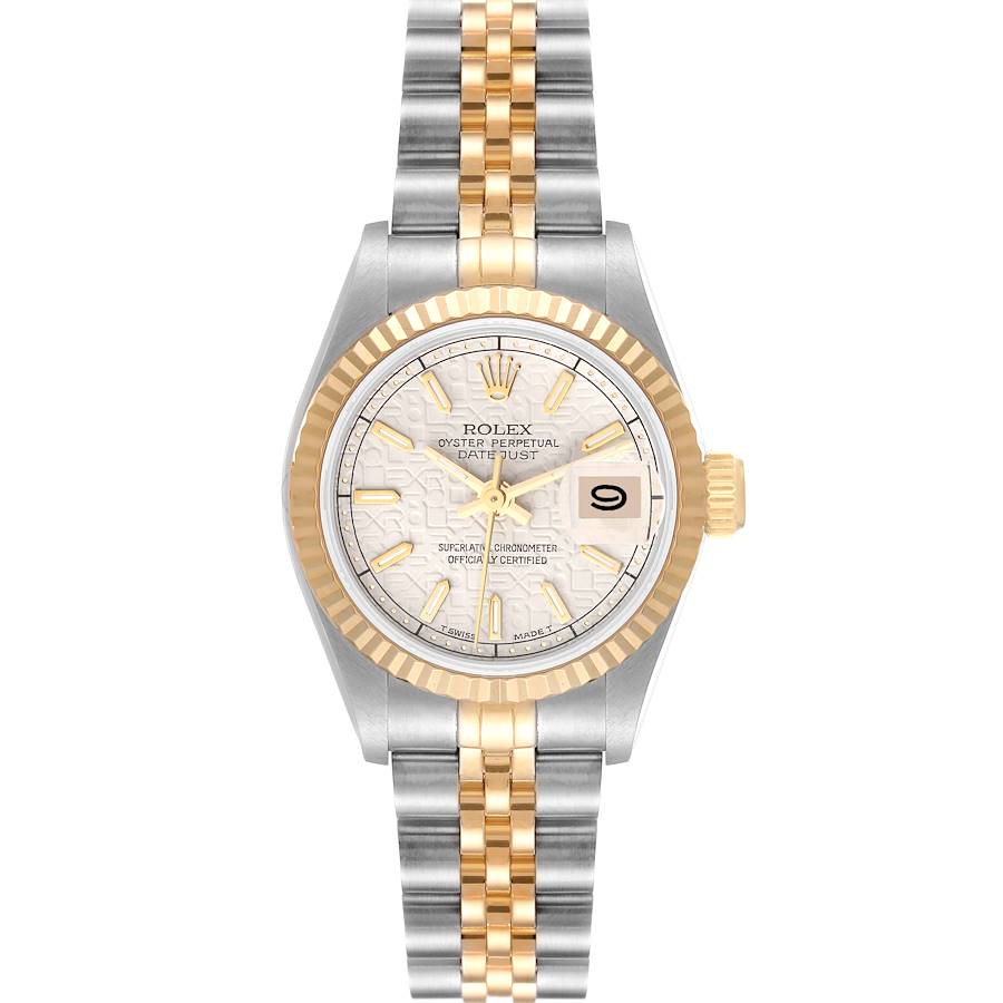 Rolex Datejust Steel Gold Silver Anniversary Dial Ladies Watch 69173 SwissWatchExpo