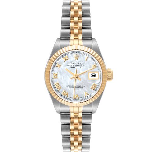 Photo of Rolex Datejust Steel Yellow Gold Mother of Pearl Dial Ladies Watch 79173 Box Papers