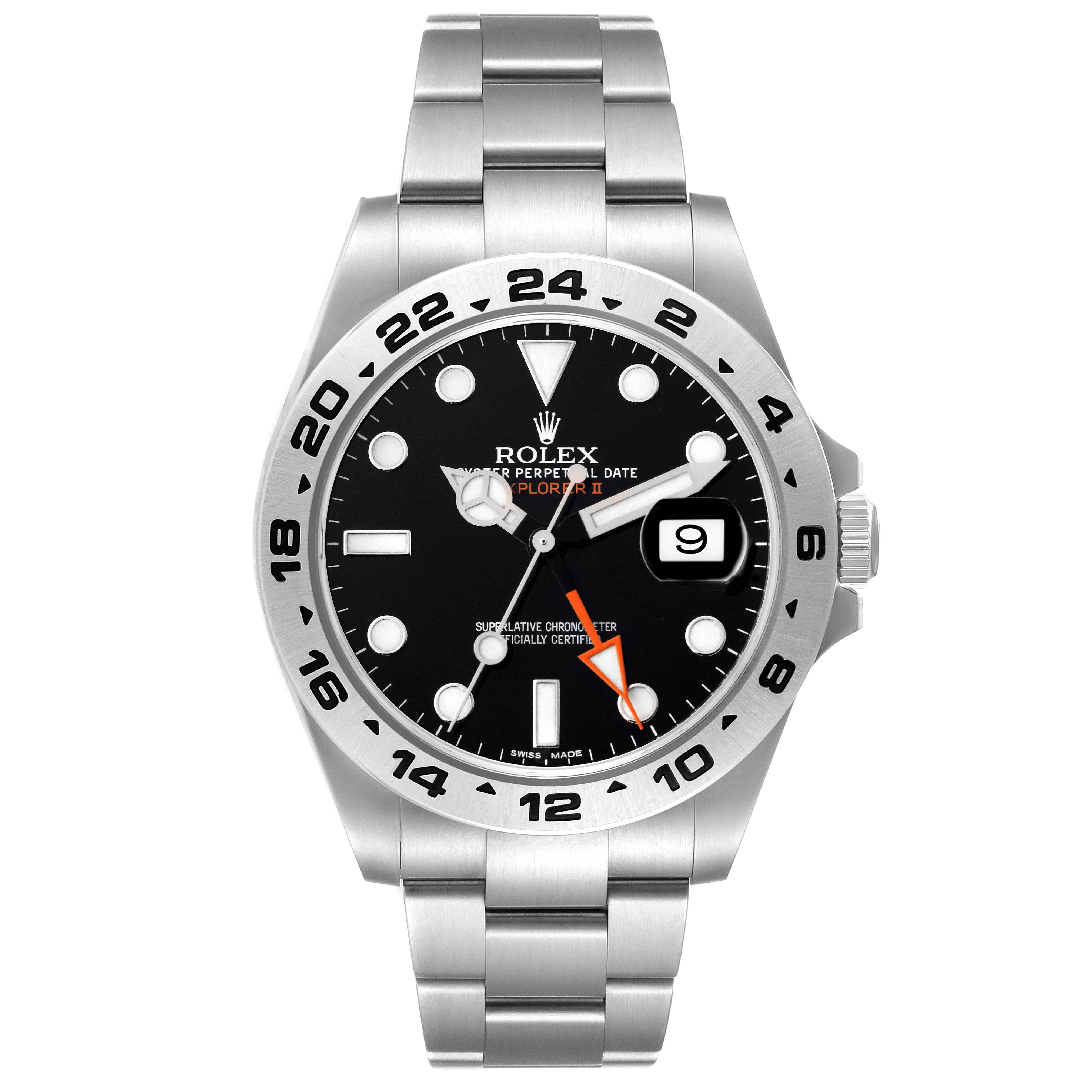 The Rolex Explorer 216570 Men
s Stainless Steel Black Dial 216570 Men
s Stainless Steel Black Dial watch is shown from a front angle, displaying the face, bezel, case, and part of the bracelet.