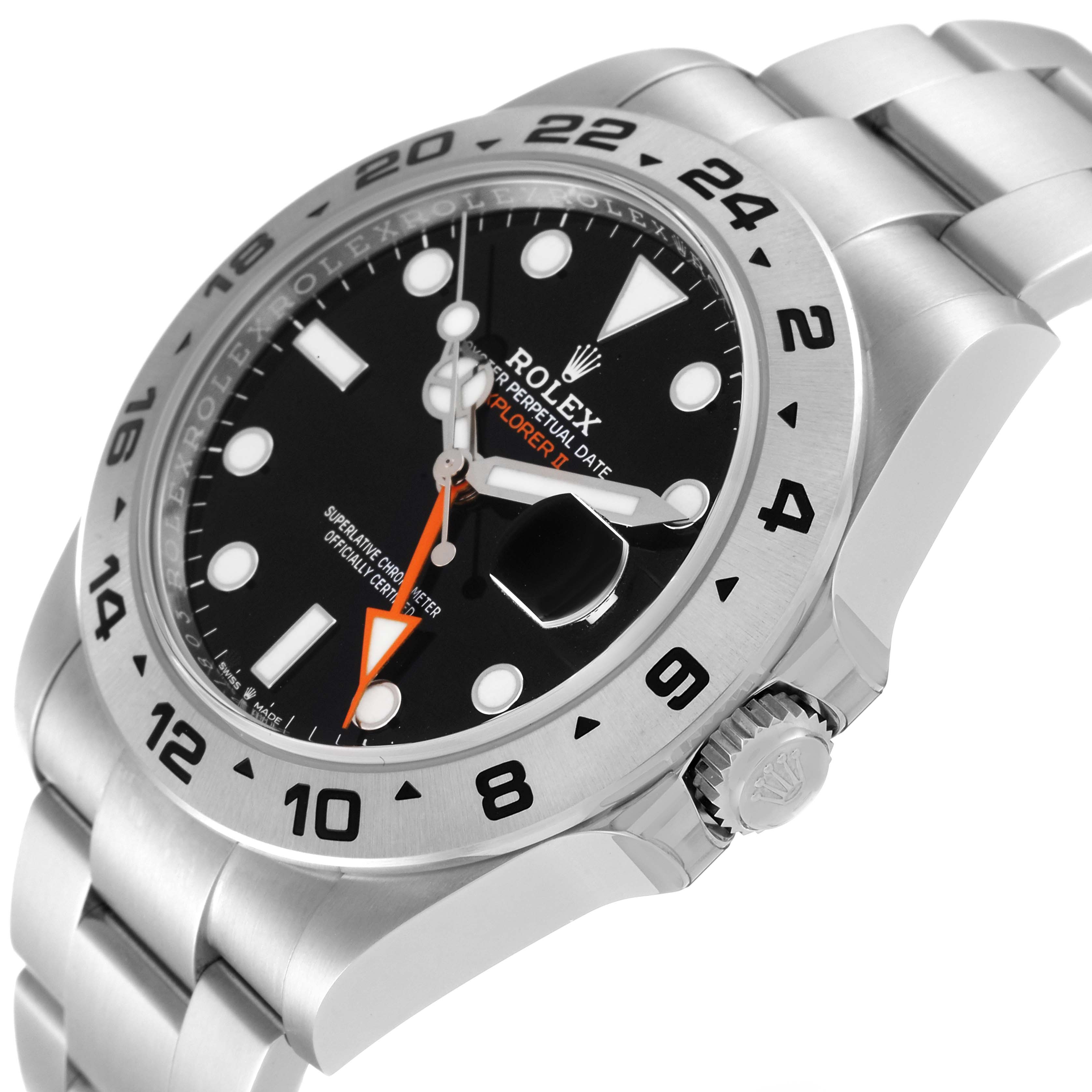 The image shows a Rolex Explorer 226570 Men
s Stainless Steel Black Dial 226570 Men
s Stainless Steel Black Dial watch at a slight angle, highlighting the dial, bezel, crown, and bracelet.
