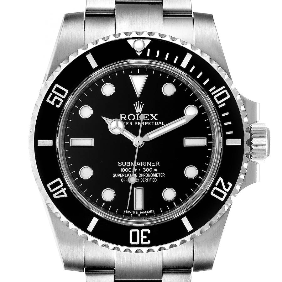 Rolex Submariner 40mm Black Dial Ceramic Bezel Steel Mens Watch 114060 SwissWatchExpo