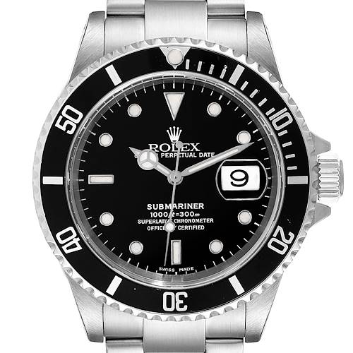 Photo of Rolex Submariner Black Dial Stainless Steel Mens Watch 16610