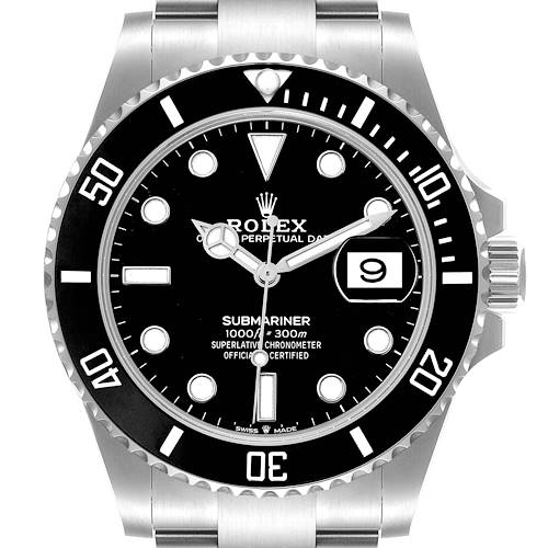 Photo of Rolex Submariner Cerachrom Bezel Black Dial Steel Mens Watch 126610 Box Card