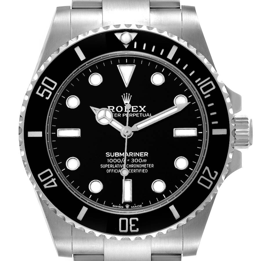 Rolex Submariner Non-Date Ceramic Bezel Steel Mens Watch 124060 Unworn SwissWatchExpo