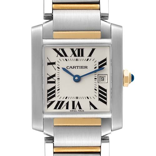 Photo of Cartier Tank Francaise Midsize Steel Yellow Gold Ladies Watch W51012Q4 Papers