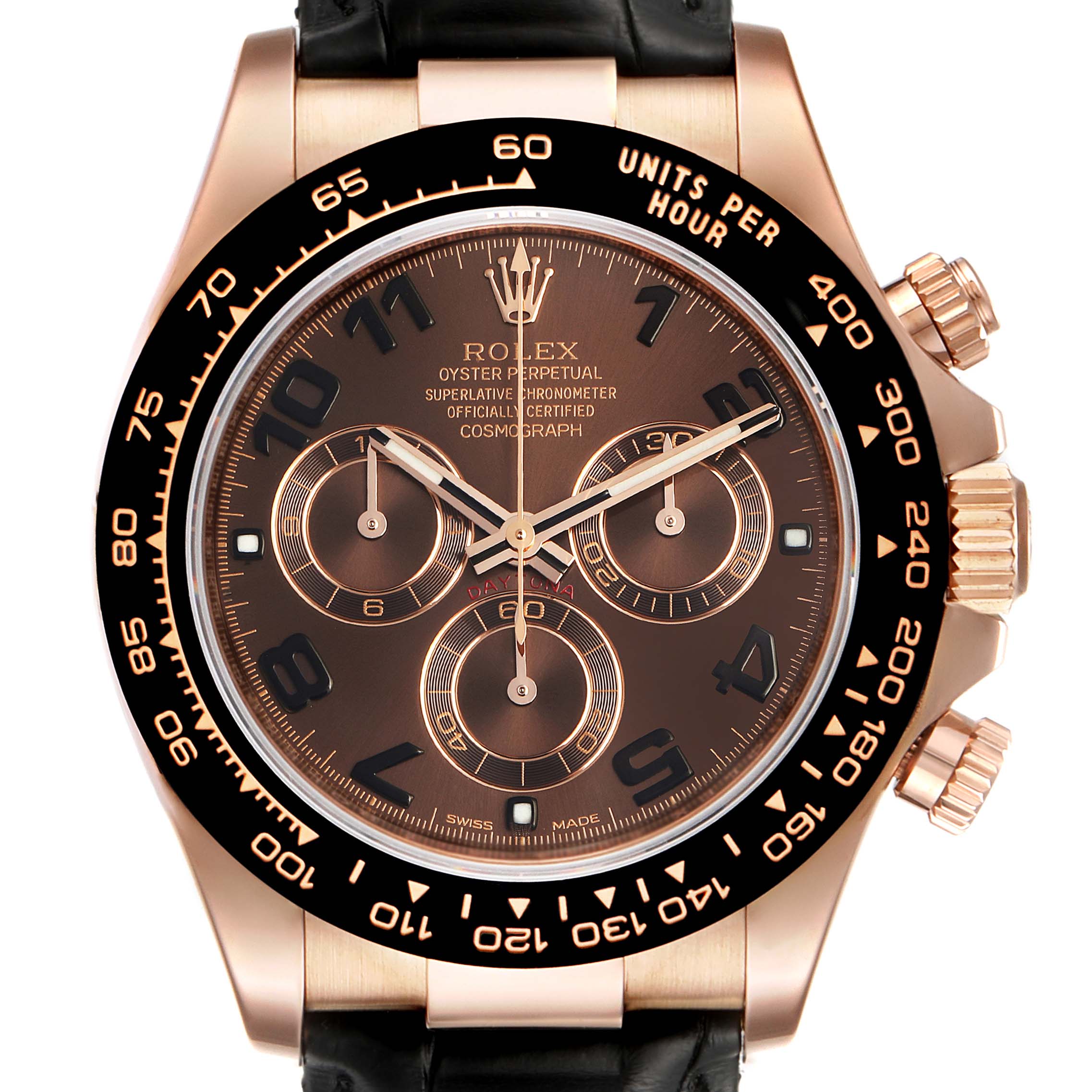 Rolex Cosmograph Daytona Rose Gold Everose Mens Watch 116515 Box