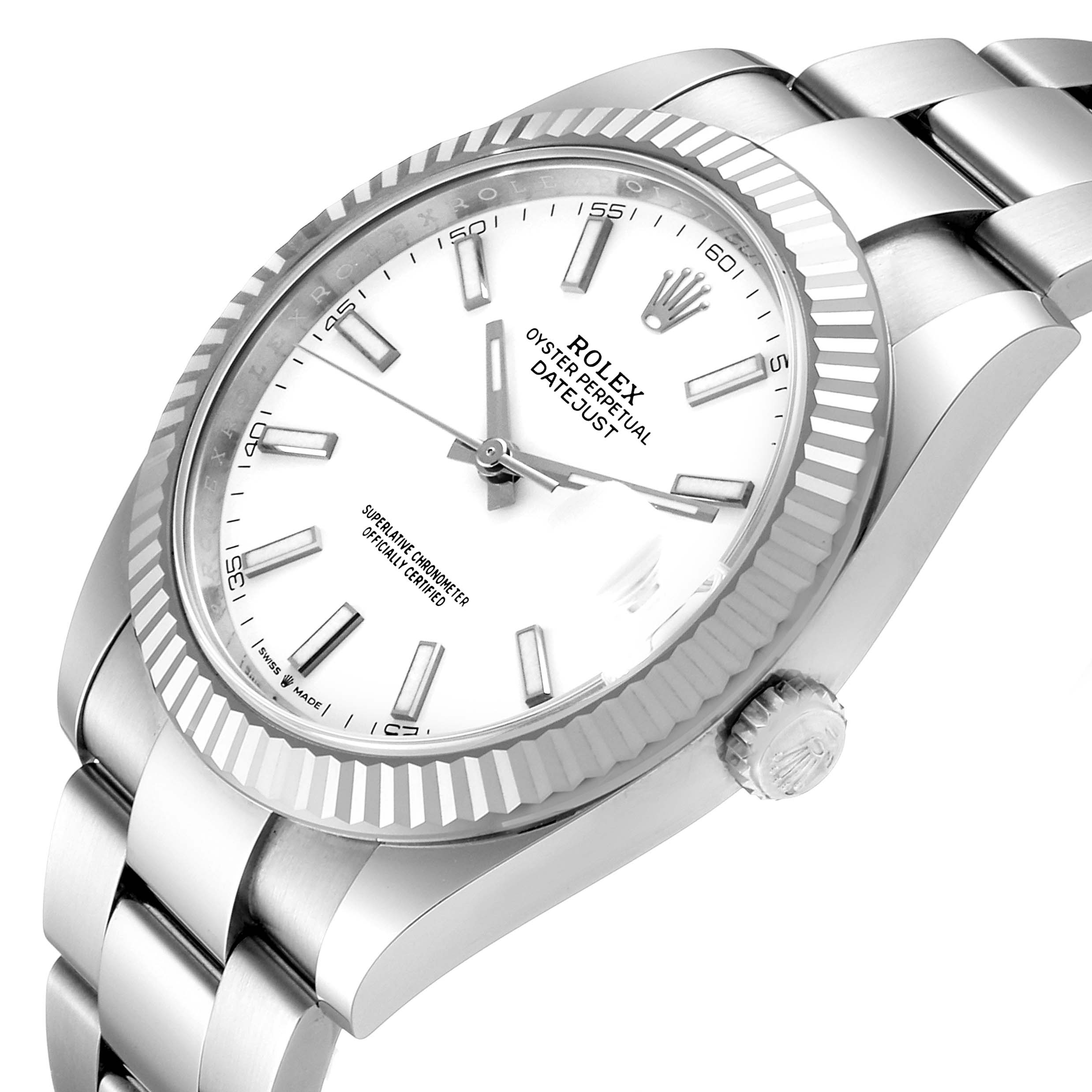 rolex datejust 41 white
