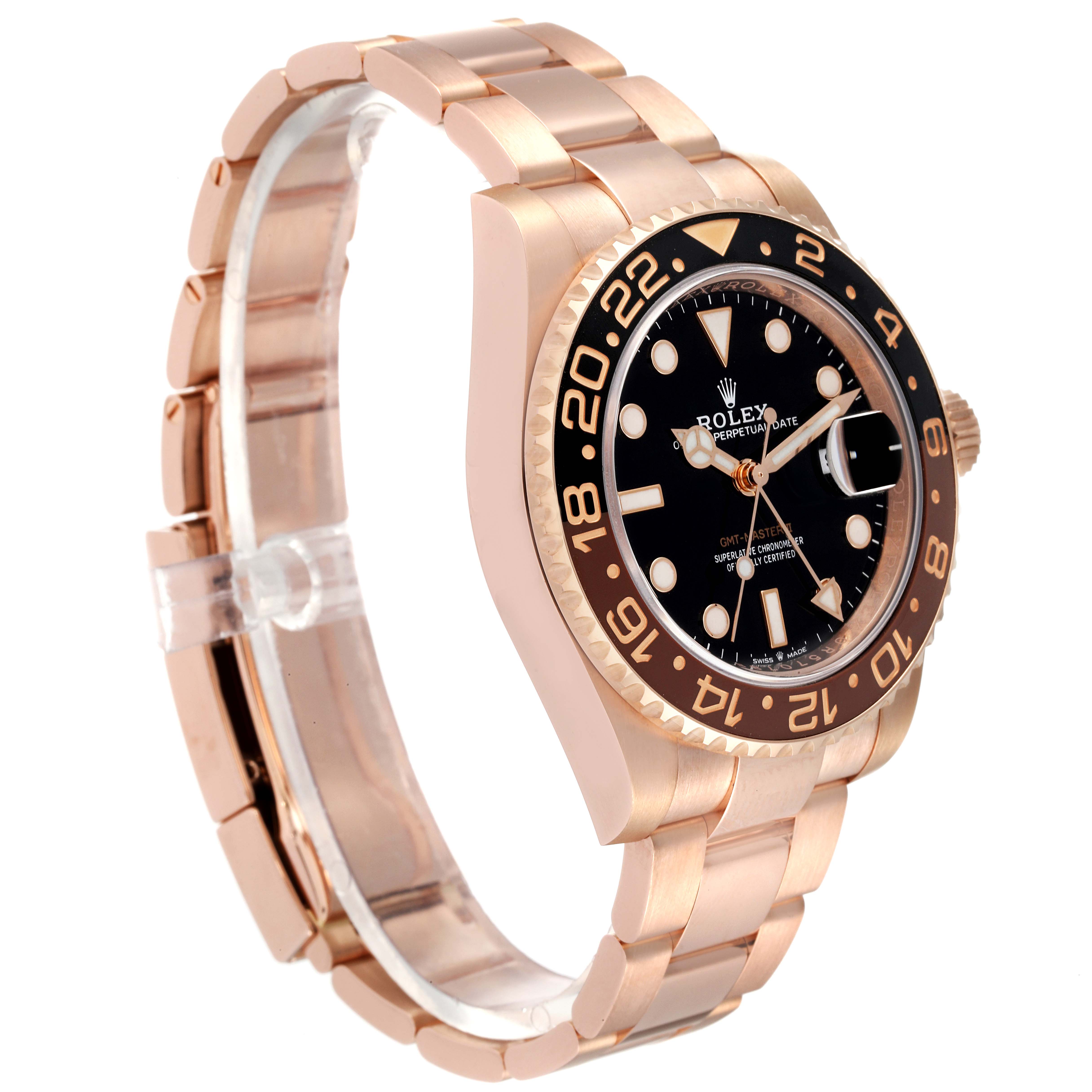 ⌘ Porte-Bonheur ⌘ Rolex GMT-Master II Rootbeer Everose Gold for $57,183 for
