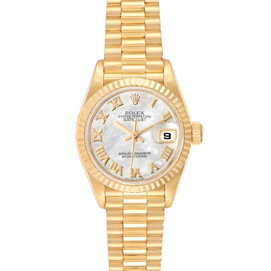 Rolex President Datejust 26 Yellow Gold MOP Dial Ladies Watch 79178 SwissWatchExpo